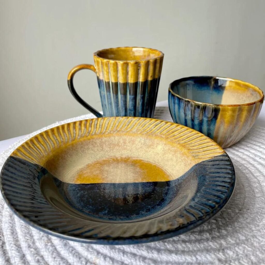 Town of Ceramics - TOC, Ceramic Breakfast set, Ceramic Bowl, Ceramic Mug, Ceramic Coffee Mug, Ceramic Pasta Plate,
