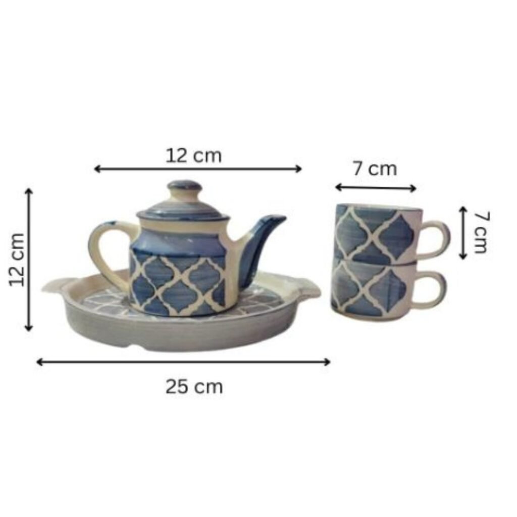 Town of Ceramics - TOC, Ceramic Tea kettle set, Ceramic Cups, Ceramic Tea Cups