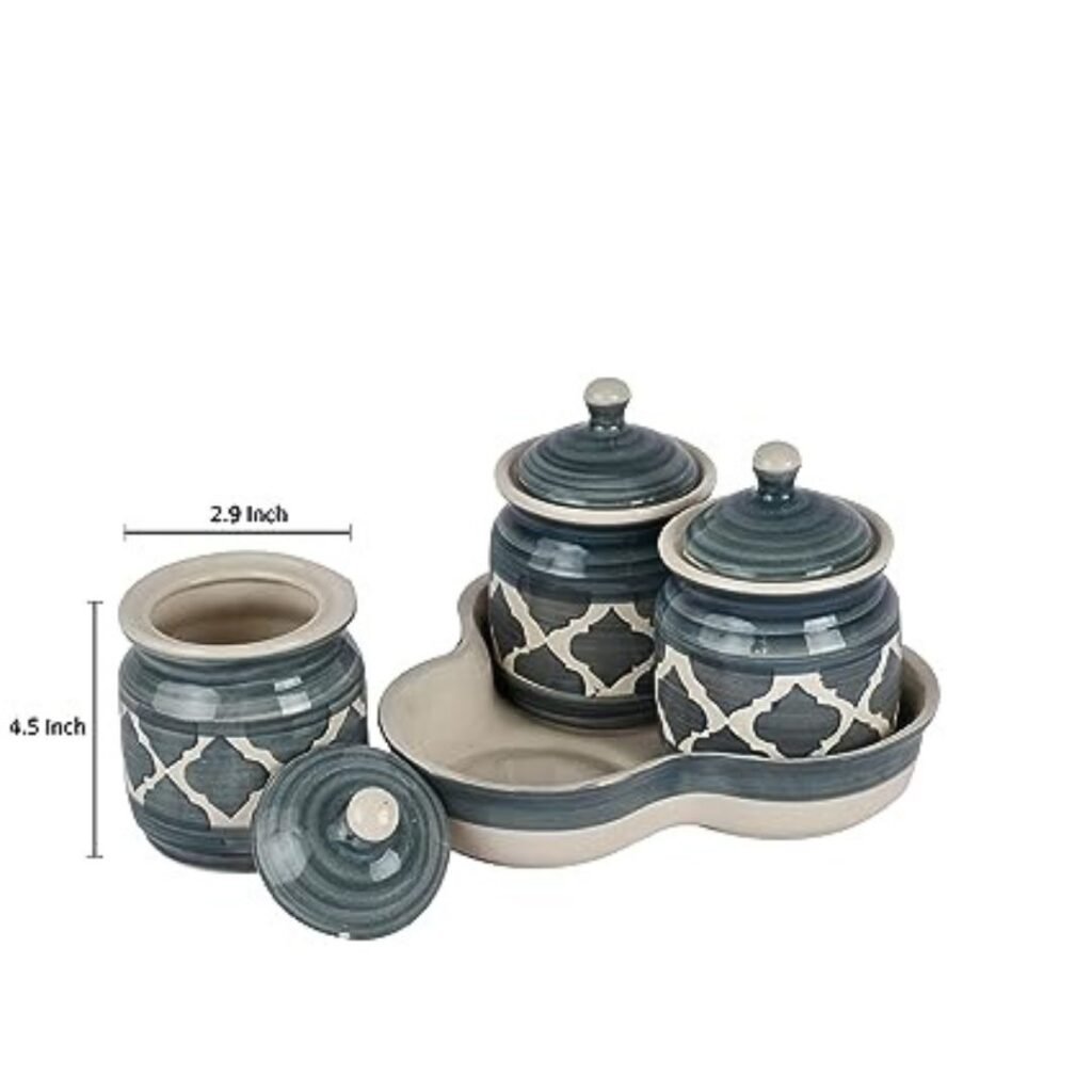 Town of Ceramics - TOC, Ceramic Pickle Jars, Ceramic Jars, Ceramic Achaar Jars, Ceramic Store Jars