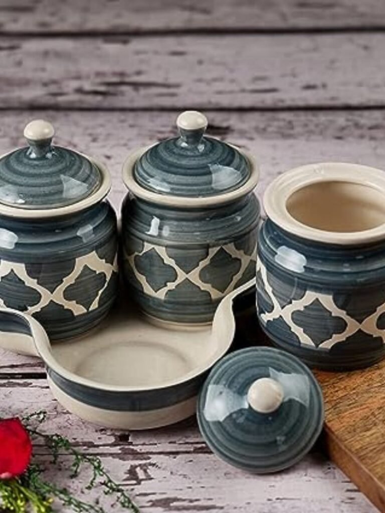 Town of Ceramics - TOC, Ceramic Pickle Jars, Ceramic Jars, Ceramic Achaar Jars, Ceramic Store Jars