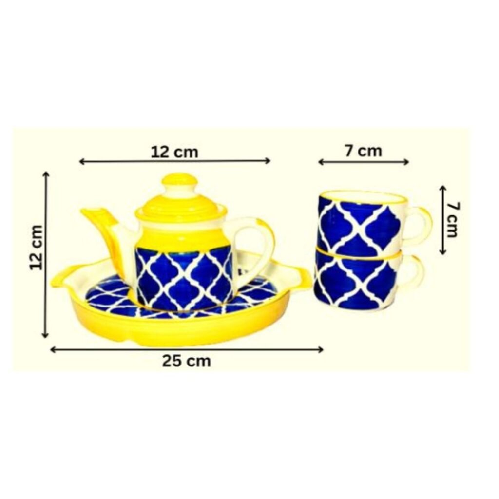 Town of Ceramics - TOC, Ceramic Tea kettle set, Ceramic Cups, Ceramic Tea Cups