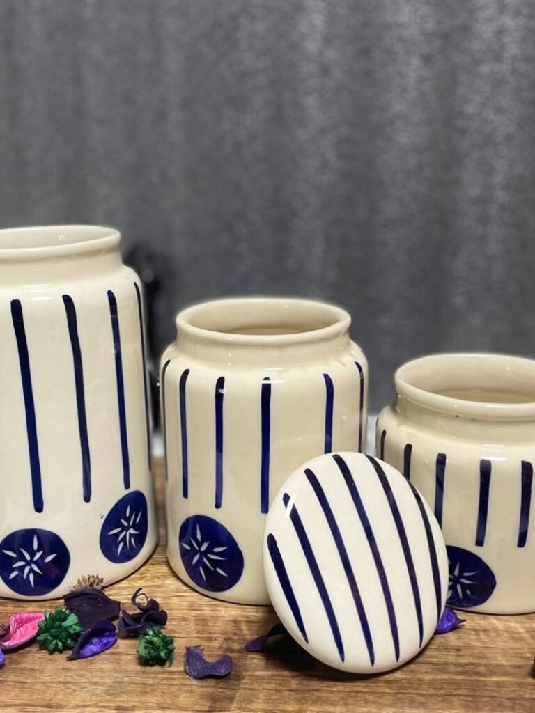 Town of Ceramics - TOC, Ceramic Pickle Jars, Ceramic Jars, Ceramic Achaar Jars, Ceramic Storage Jars