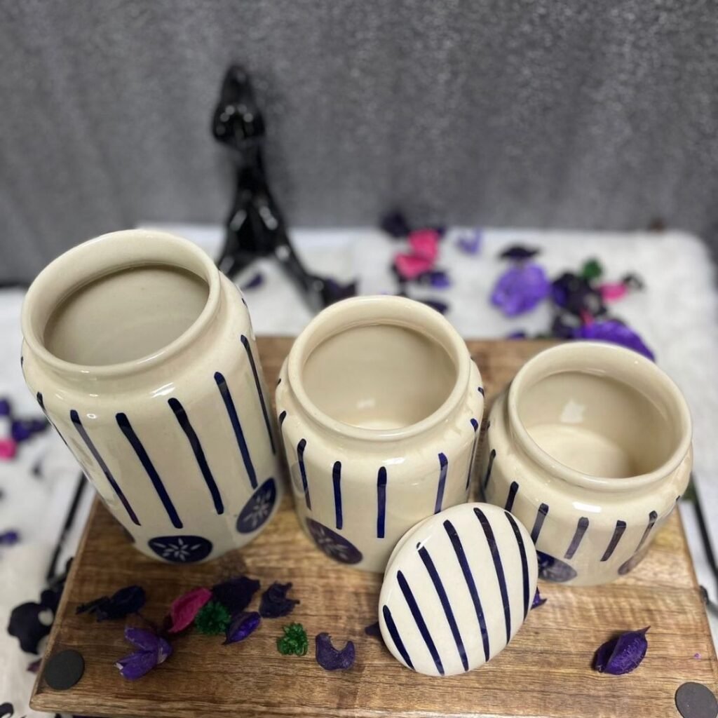 Town of Ceramics - TOC, Ceramic Pickle Jars, Ceramic Jars, Ceramic Achaar Jars, Ceramic Storage Jars