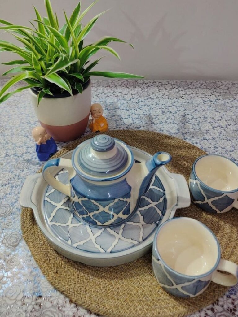 Town of Ceramics - TOC, Ceramic Tea kettle set, Ceramic Cups, Ceramic Tea Cups
