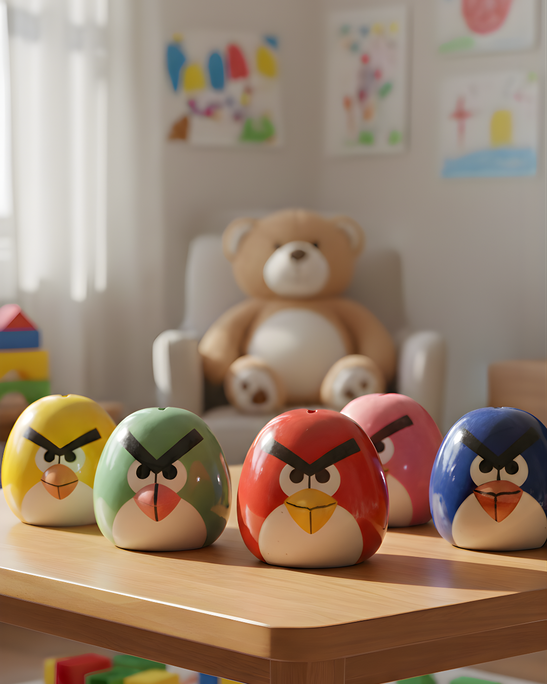 Untitled design (5) Angry Bird Piggy Bank | Coin Box | Gullak - Image 1