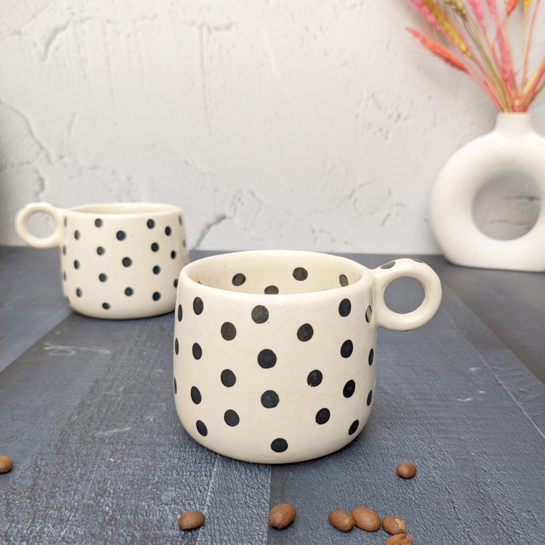 Ceramic Coffee Mugs Set of 2,Ceramic Cups with Handle Porcelain