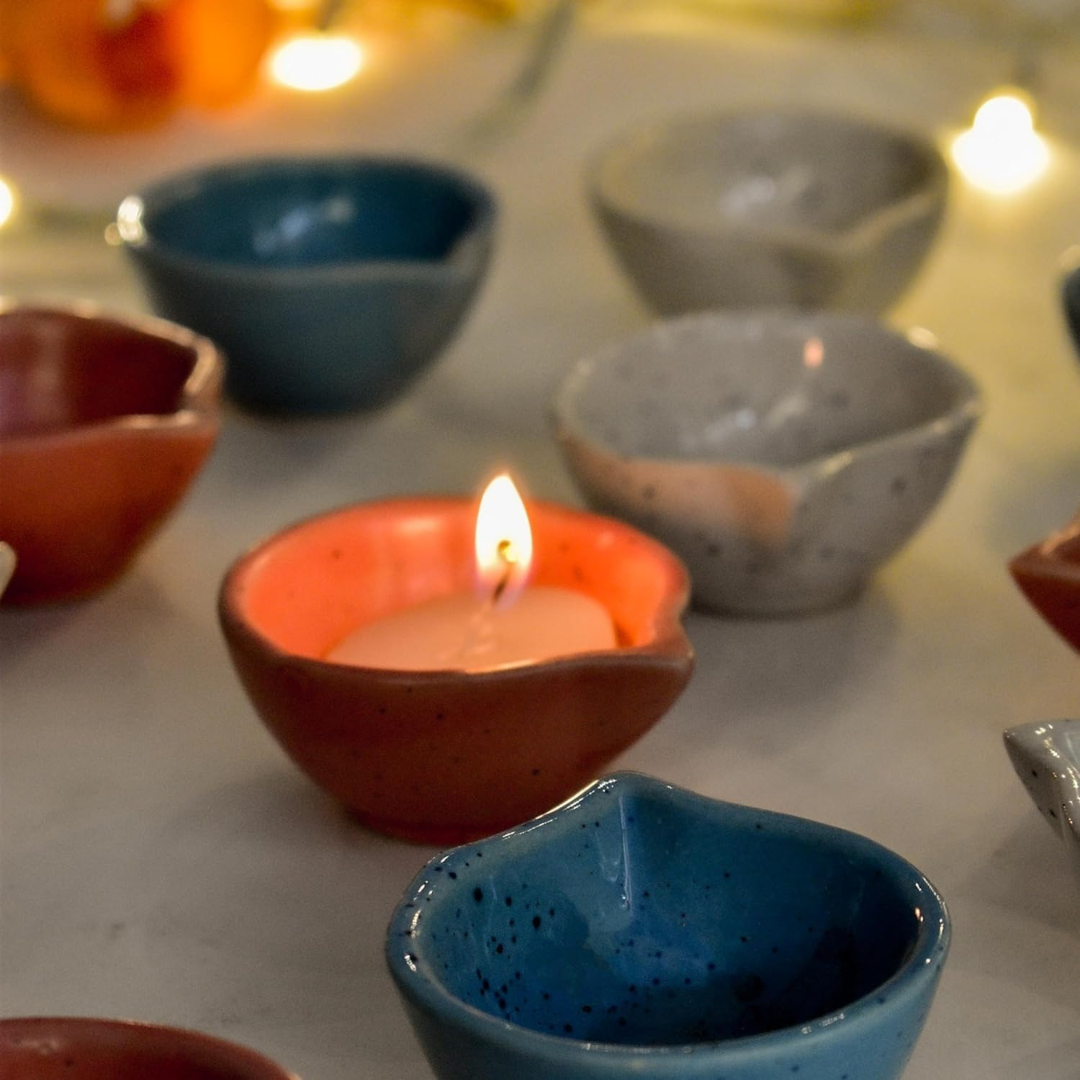 Assorted Round Ceramic Diya - Image 4