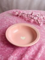 Heartful Pink Pasta Plate