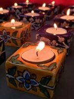 Multicolor Tea Light Candle Holder (Pack of 4) - Image 2