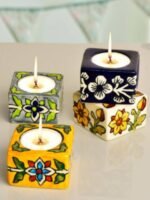 Multicolor Tea Light Candle Holder (Pack of 4)