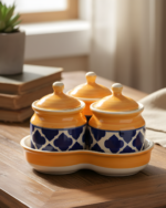 Moroccan Pickle Set of 3 Jars with Tray - Image 4