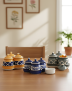 Moroccan Pickle Set of 3 Jars with Tray