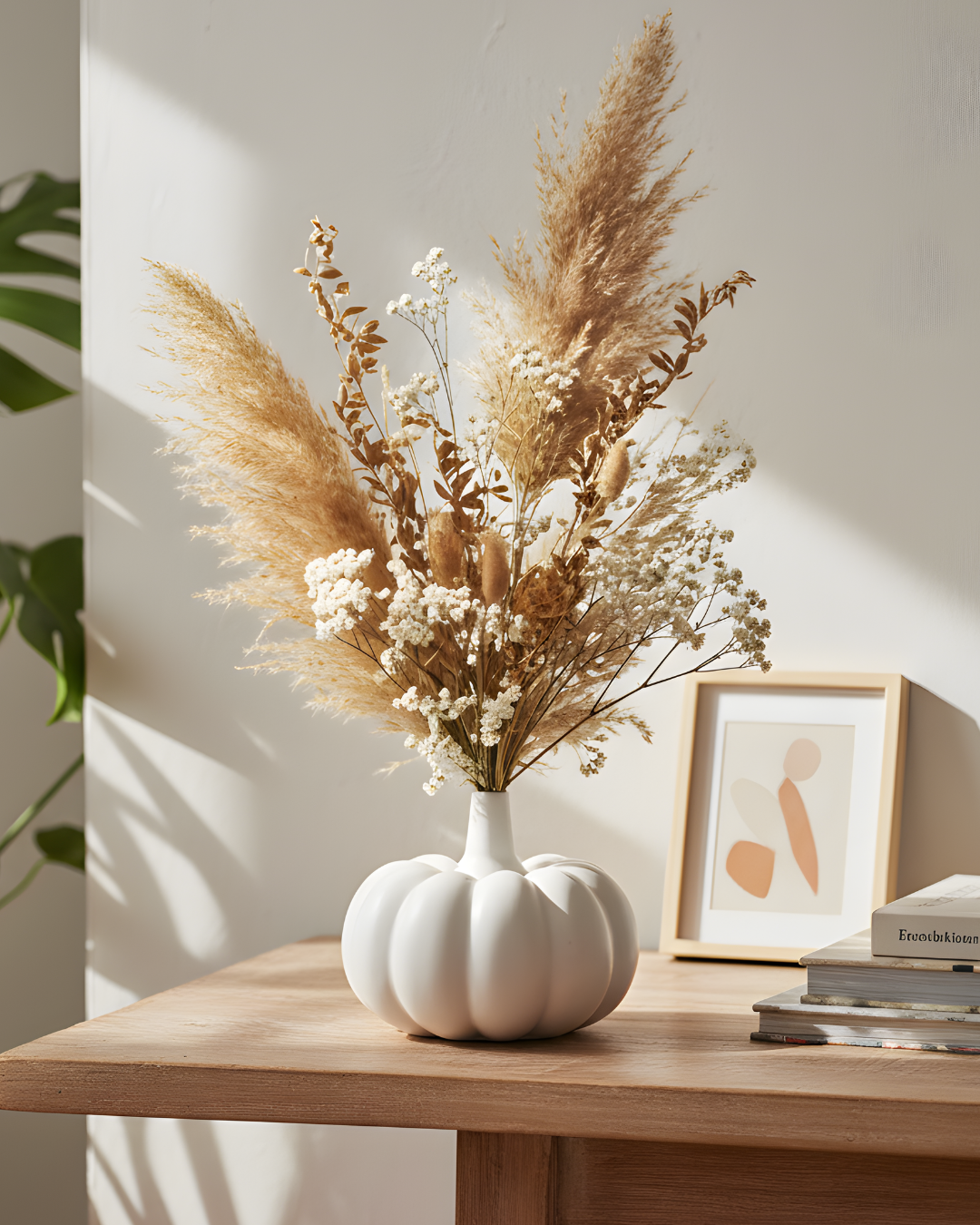 15 Pumpkin Shaped White Vase - Image 1