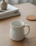 Dot Leaf Delight Mug - White