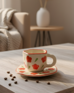 Red Blossom Cup & Saucer Set
