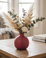 Red Pomegranate Shaped Vase