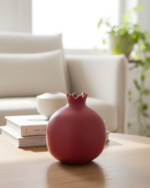 Red Pomegranate Shaped Vase - Image 2