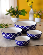 Moroccan Blue Serving Bowls – Set of 4
