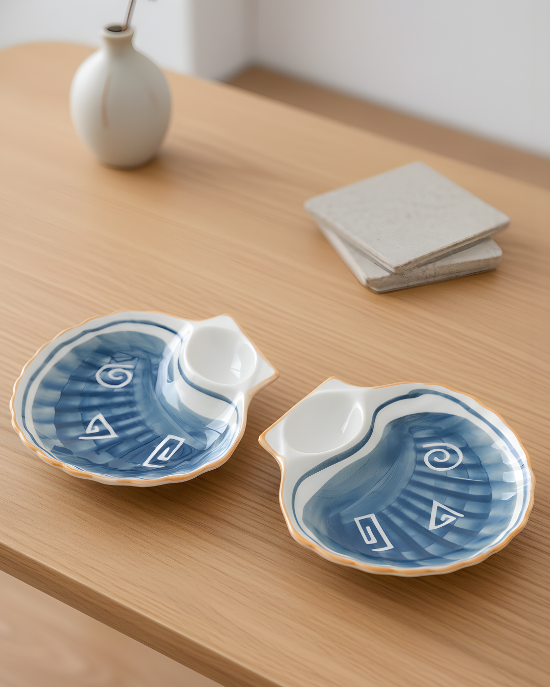 4 Blue Horizon Dipping Platter - Set of 2 - Image 1