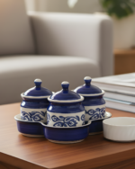 Moroccan Pickle Set of 3 Jars with Tray - Image 3