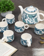 Azure Bloom Tea Kettle - Set of 7 Pcs - Image 3