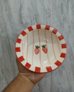 Strawberry Check Pasta Plate - Image 2