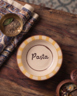 Yellow Stripe Pasta Plate - Image 2