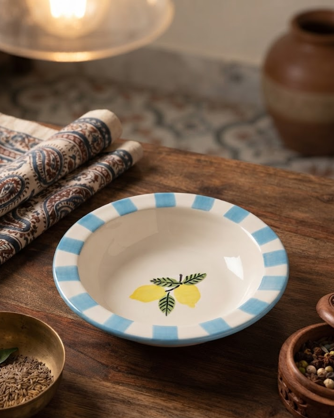 9 Capri Lemon Pasta Plate - Image 1