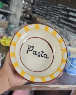 Yellow Stripe Pasta Plate - Image 3
