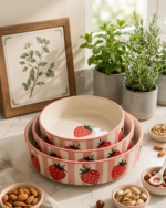 Fruitful Strawberry Bowls – Set of 3