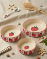 Fruitful Strawberry Bowls – Set of 3 - Image 2