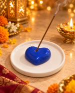 Blue Heart Incense Stick Plate
