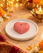 Pink Heart Incense Stick Plate - Image 2