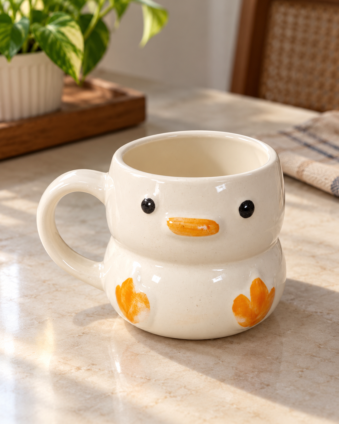 Ivory Duck Mug in Sunlit Home-2 Cute Duck Mug - Image 1