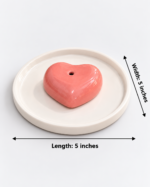 Pink Heart Incense Stick Plate - Image 3