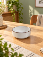 Rustic Mug & White Bowl Combo Set of 3 - Image 2
