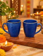 Glossy Blue Mug Set of 2
